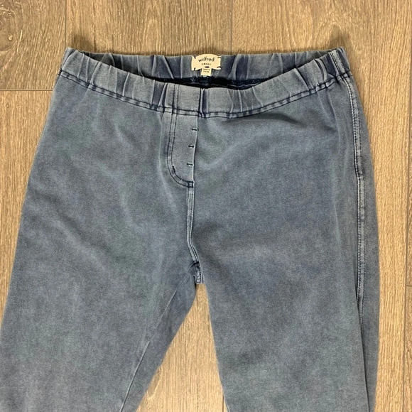 Aritzia Wilfred Leggings 2000s Y2K Blue Acid Wash skinny ankle leg Size Small - Picture 4 of 16